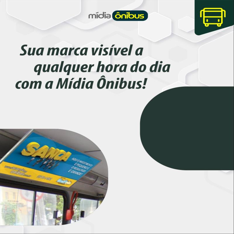 Sua marca visível a qualquer hora do dia com a Mídia Ônibus!